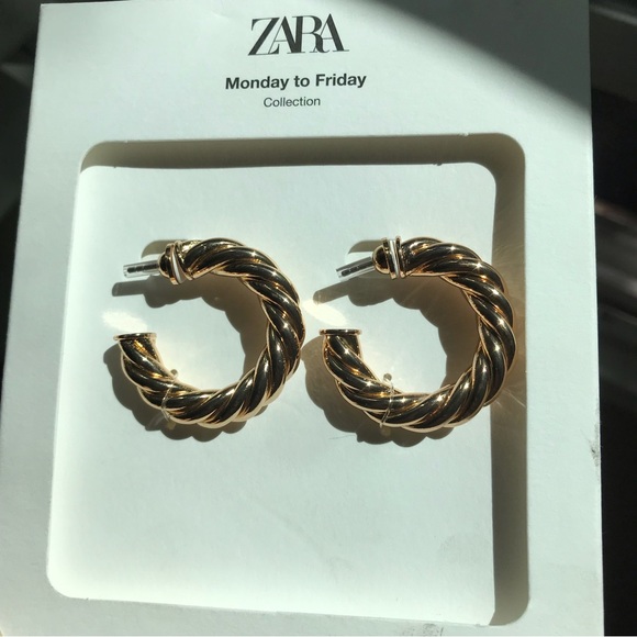 Zara Tiwsted Hoop Earrings - Picture 4 of 6